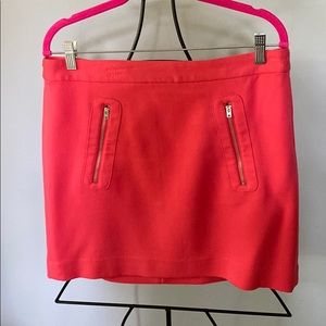 Gap petite pink mini skirt with zippers